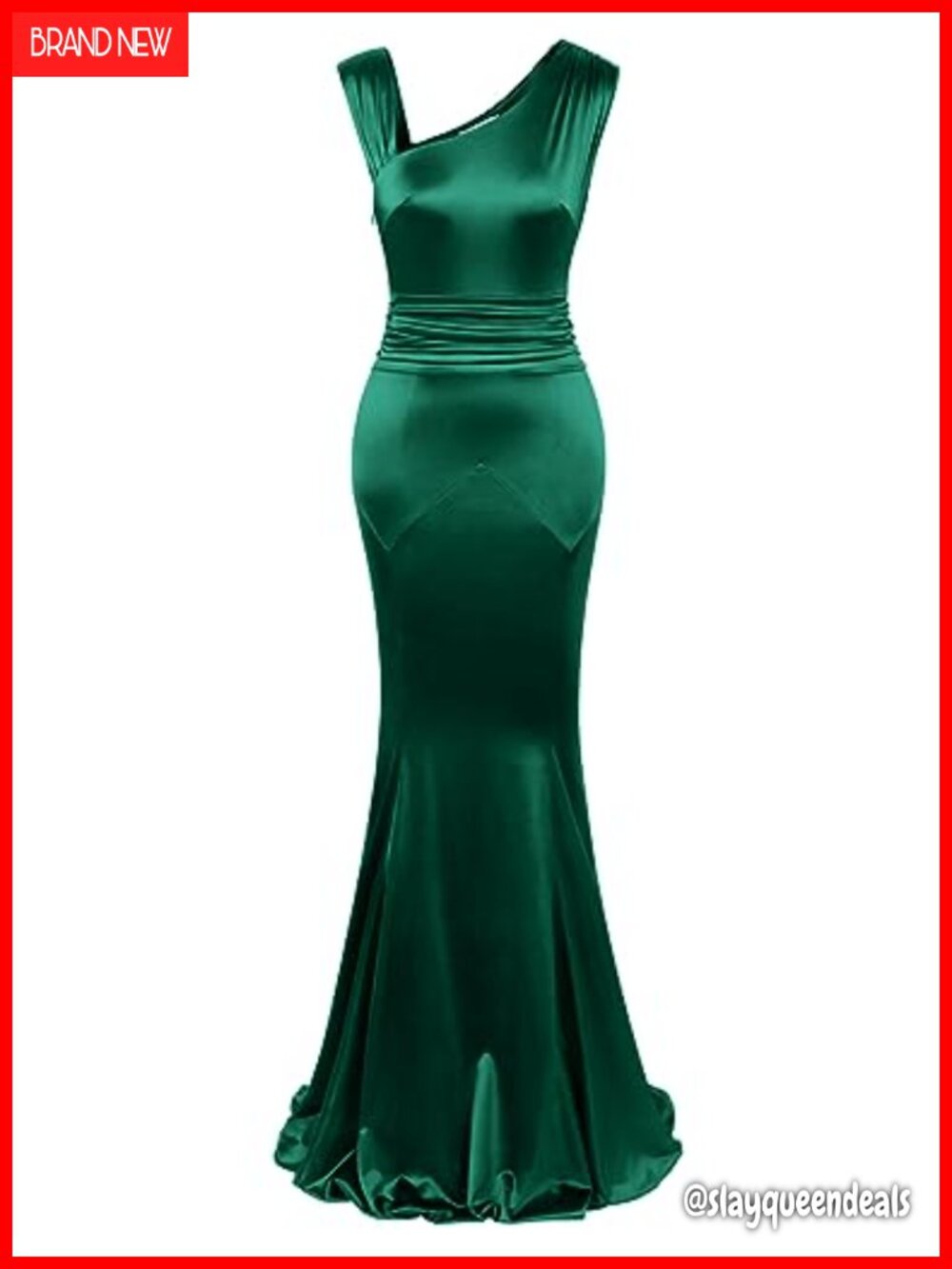 Vintage 1950s Mermaid Sleeveless V Neck Cocktail Evening Gown